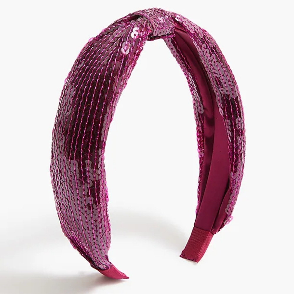 J.Crew Sequin Wrap Headband, Purple